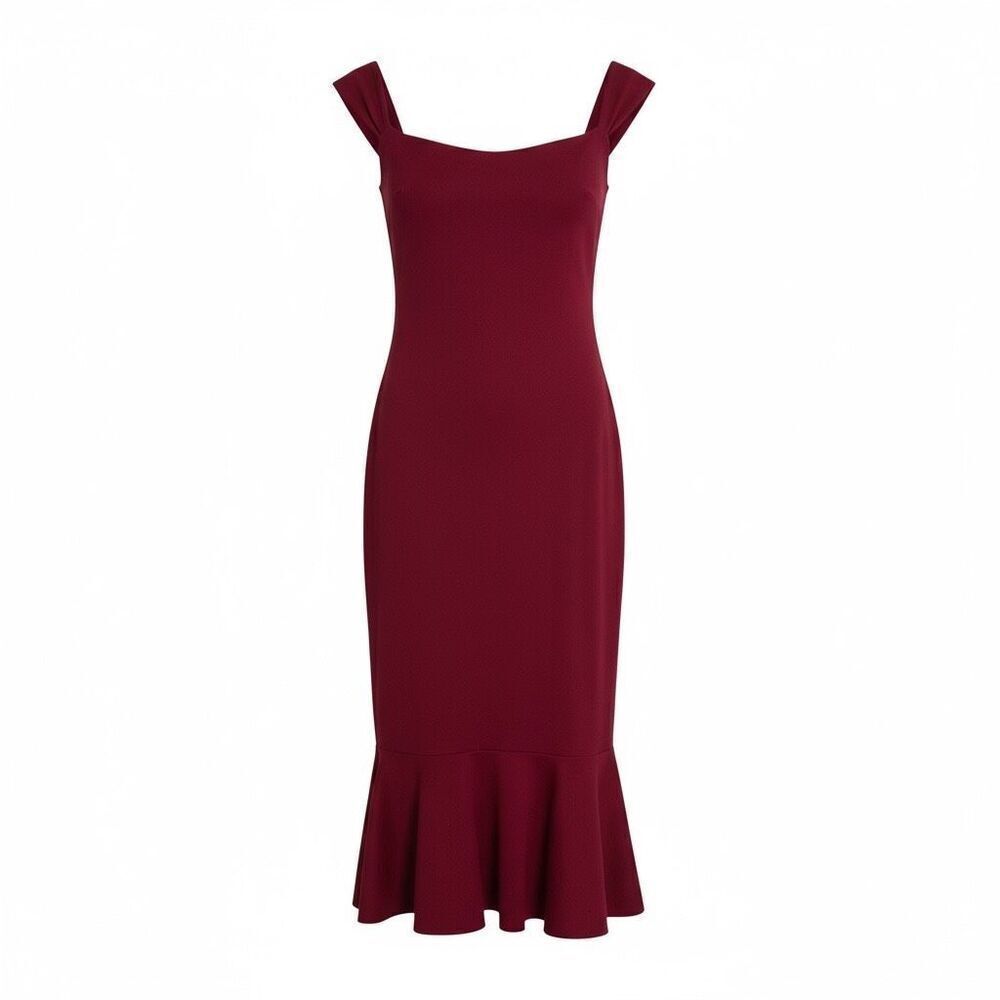 Forever 21 Contemporary Off The Shoulder Bodycon Mermaid Dress‎ Red Size Medium